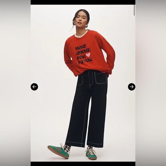 Anthropologie Daniela Berkout More Amore Sweatshirt Size XS - Picture 3 of 4